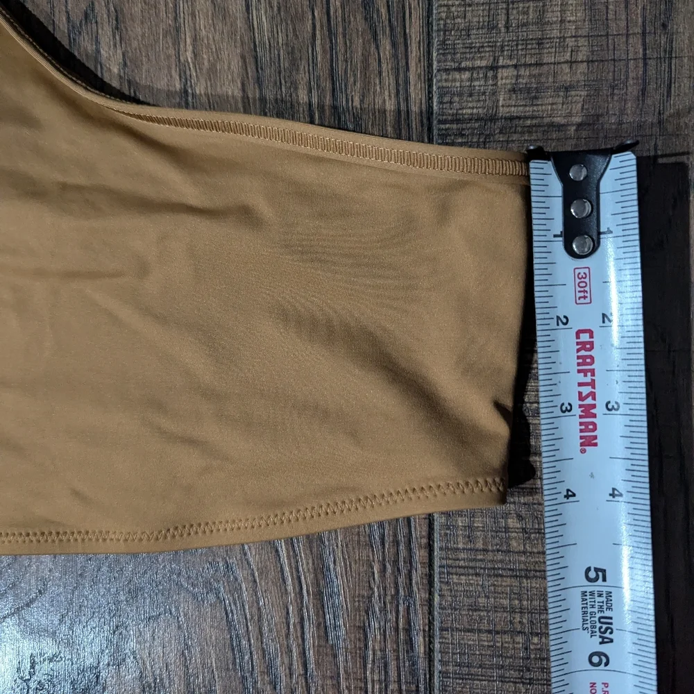 SKIMS Recycled Swim High Neck Racerback Tank / Top Almond Tan Size 3X NWT!